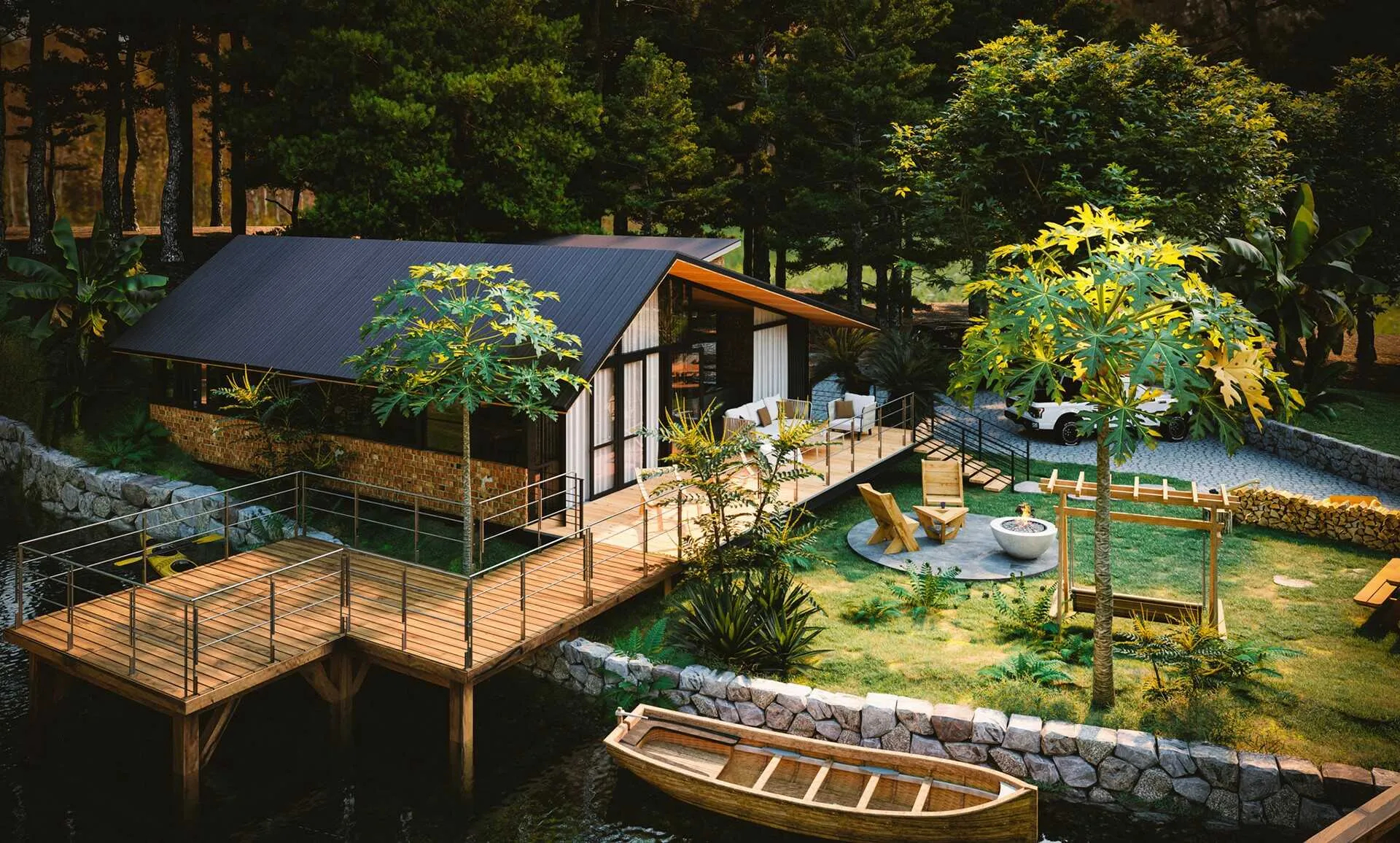 thiết kế homestay Thiết kế homestay tại Măng Đen trọn gói, chuyên nghiệp